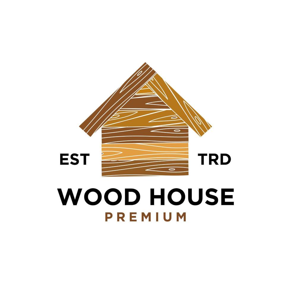 hout huis logo icoon ontwerp vector illustratie