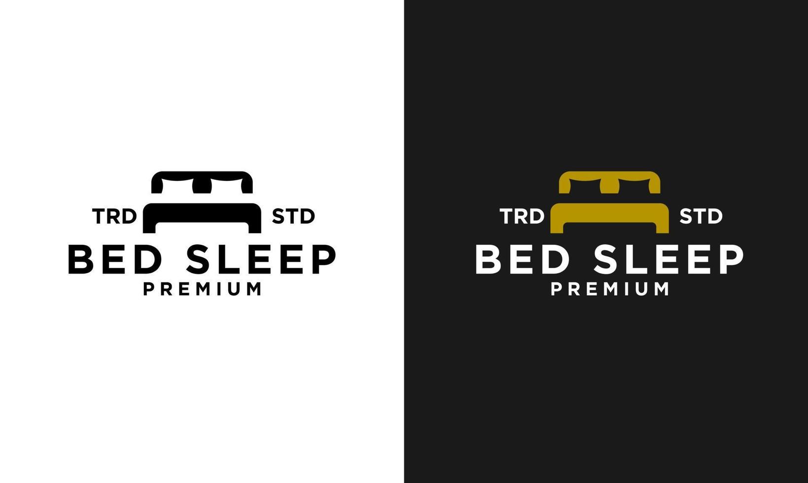 bed ontwerp icoon modern wijnoogst brief logo vector