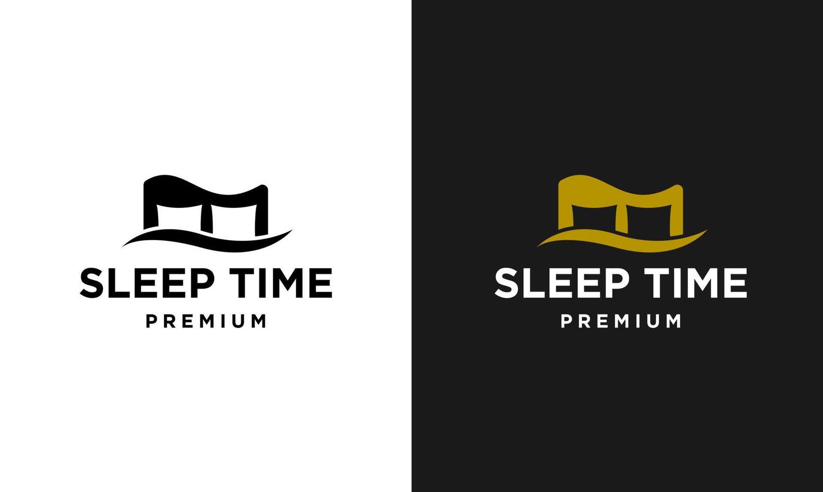 bed ontwerp icoon modern wijnoogst brief logo vector