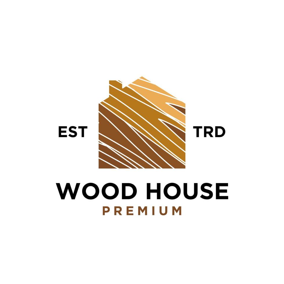 hout huis logo icoon ontwerp vector illustratie