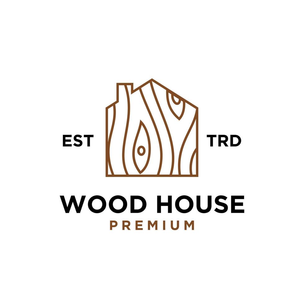 hout huis logo icoon ontwerp vector illustratie