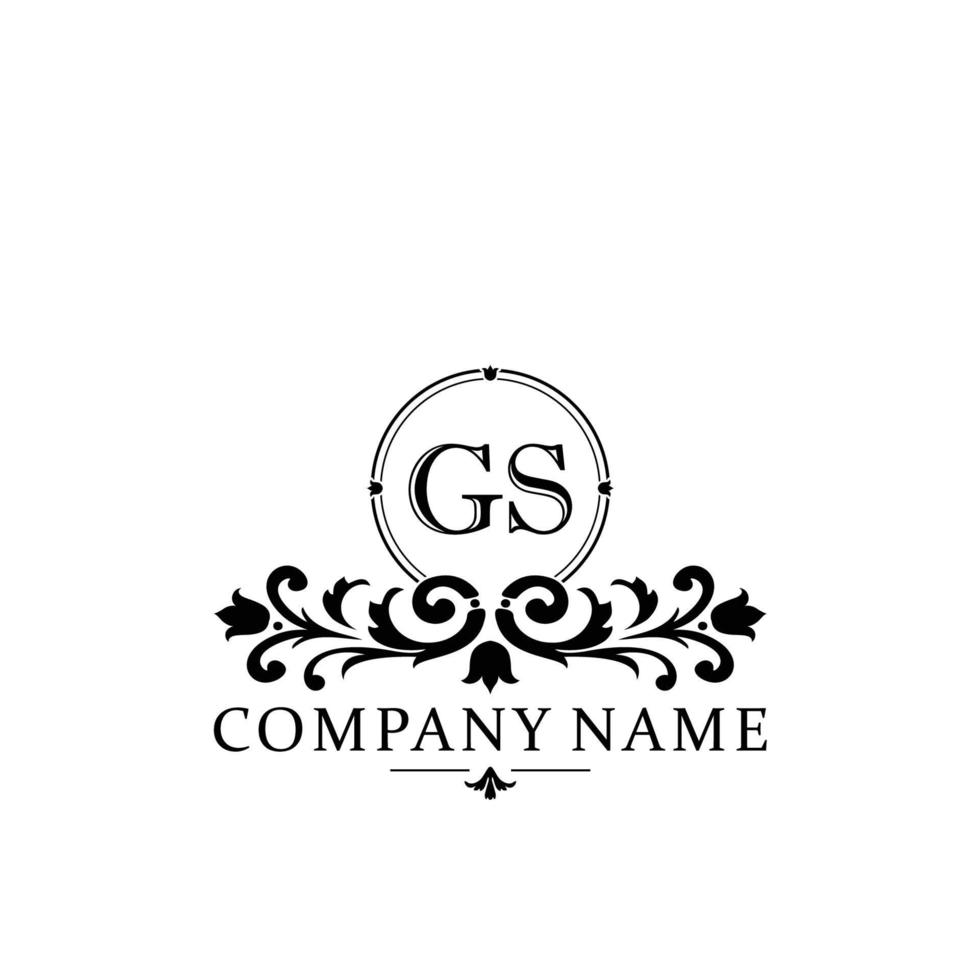 brief gs bloemen logo ontwerp. logo voor Dames schoonheid salon massage kunstmatig of spa merk vector