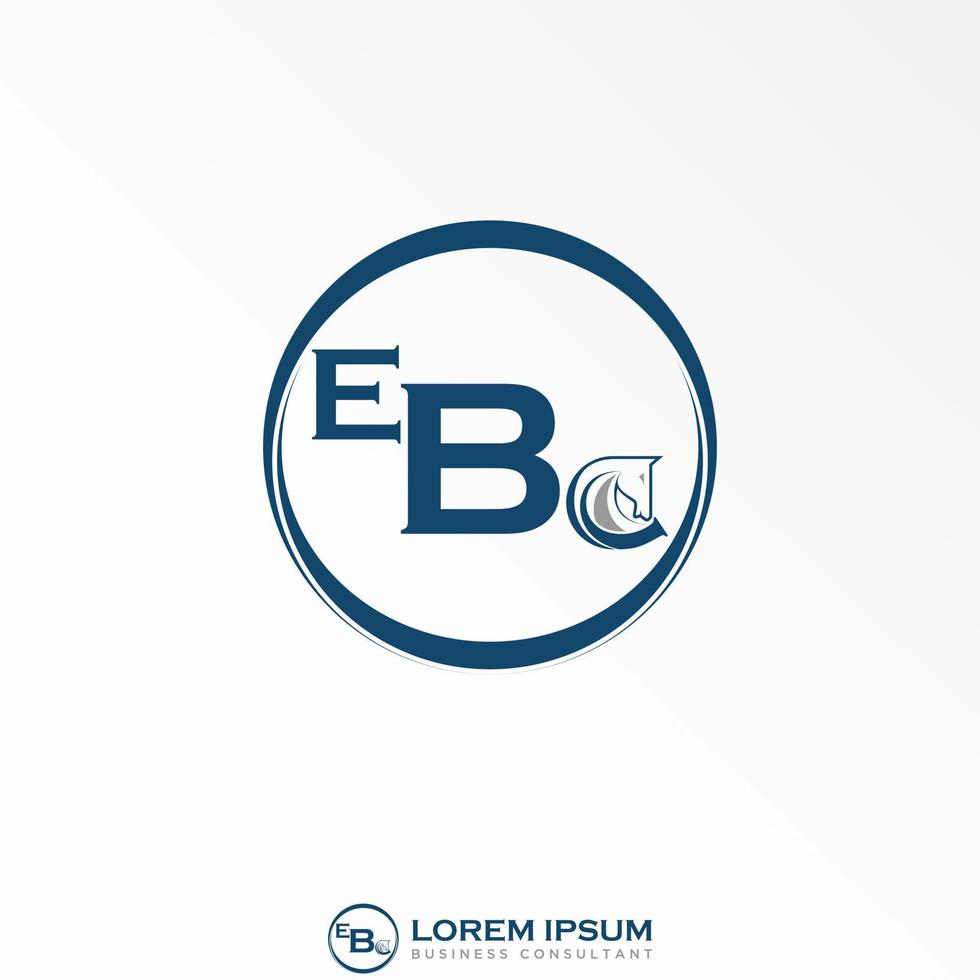 brief ebc doopvont in snijdend cirkel met paard binnen woord b en c beeld grafisch icoon logo ontwerp abstract concept vector voorraad. kan worden gebruikt net zo een symbool geassocieerd met dier of eerste