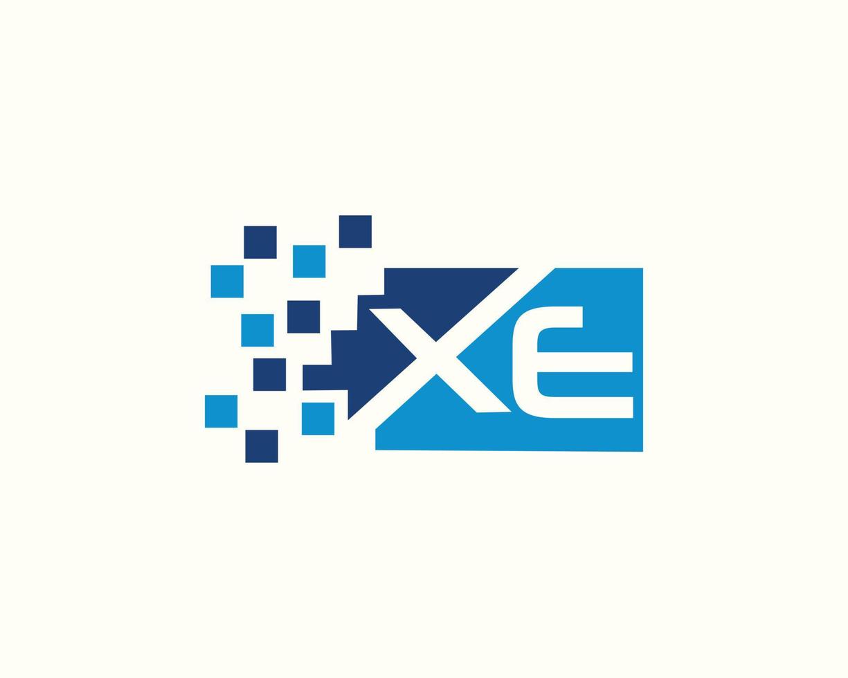 xe tech of het logo ontwerp voor uw merk vector