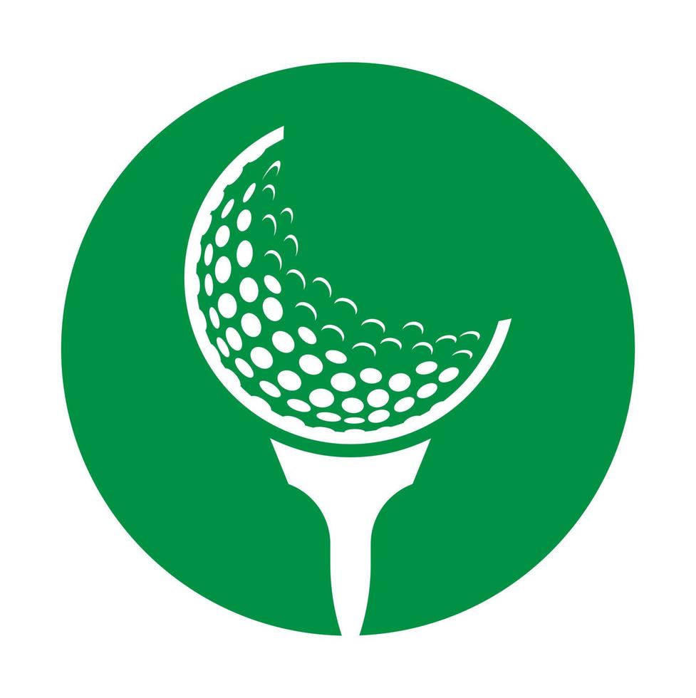 golf logo ontwerp sjabloon vector. golf bal Aan tee logo ontwerp icoon. vector