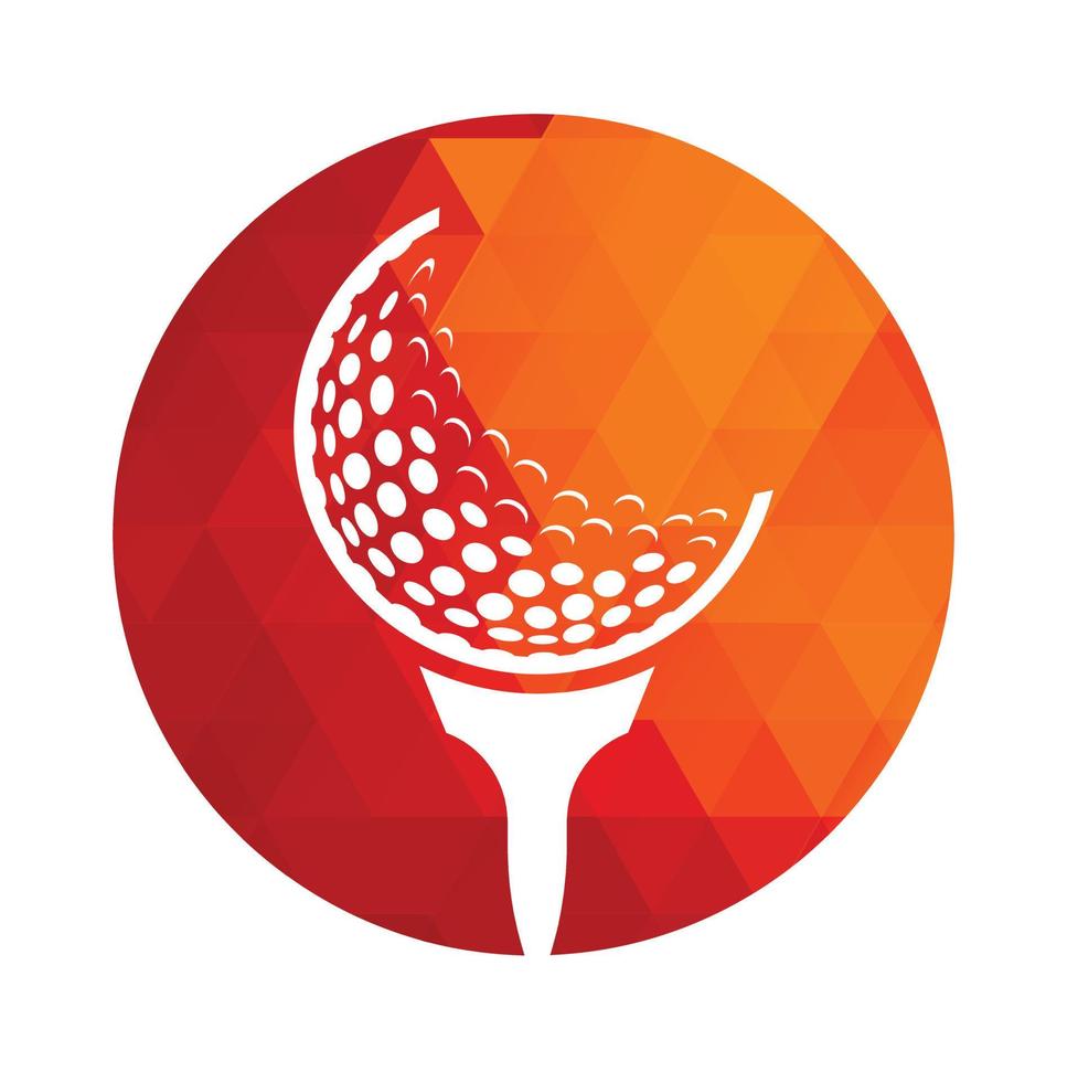 golf logo ontwerp sjabloon vector. golf bal Aan tee logo ontwerp icoon. vector