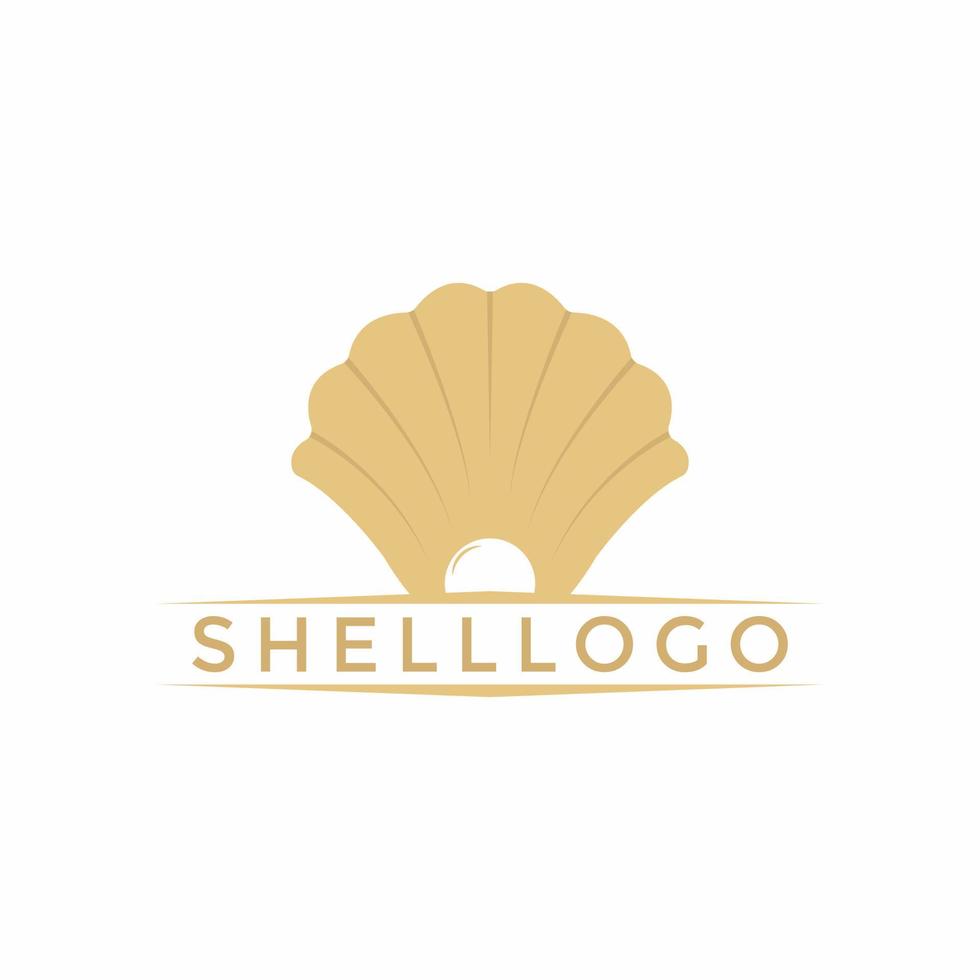 zee schelp parel, oester, zeevruchten, restaurant logo ontwerp sjabloon vector