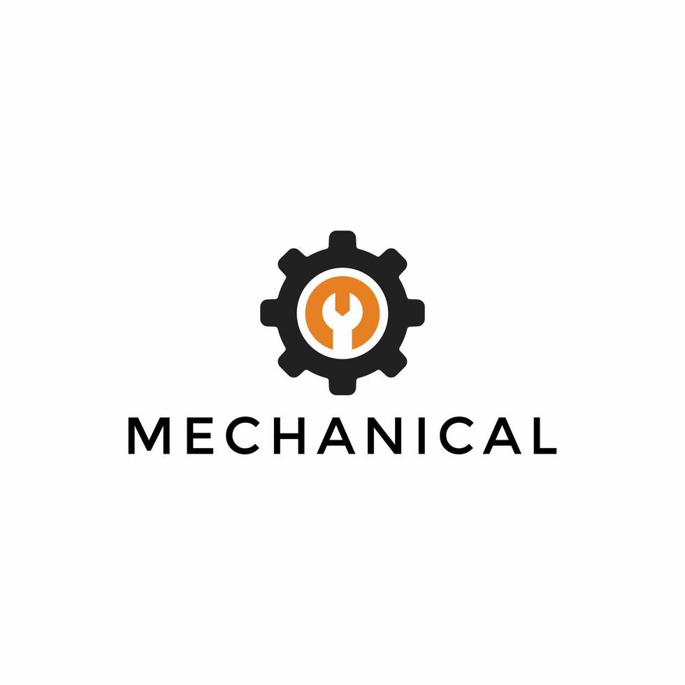 mechanisch logo ontwerp vcetor sjabloon vector