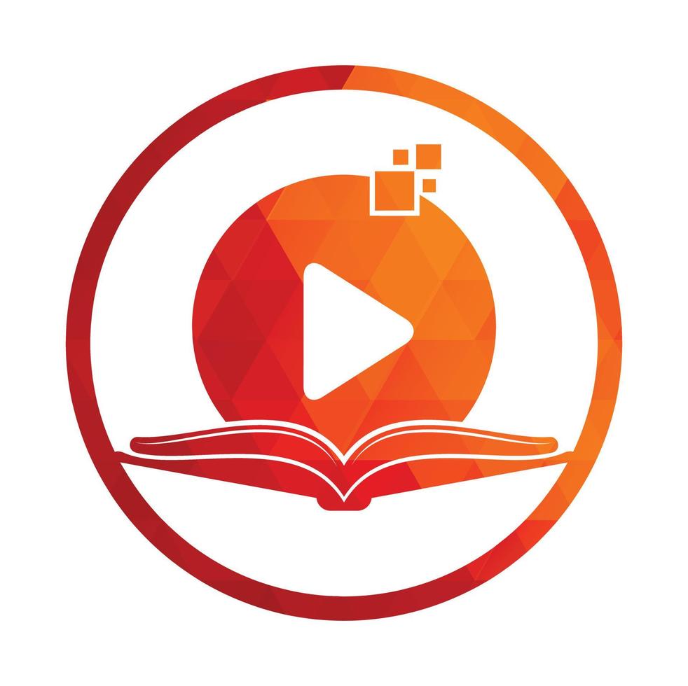 boek media logo ontwerp icoon sjabloon. boek Speel logo symbool ontwerp illustratie. vector