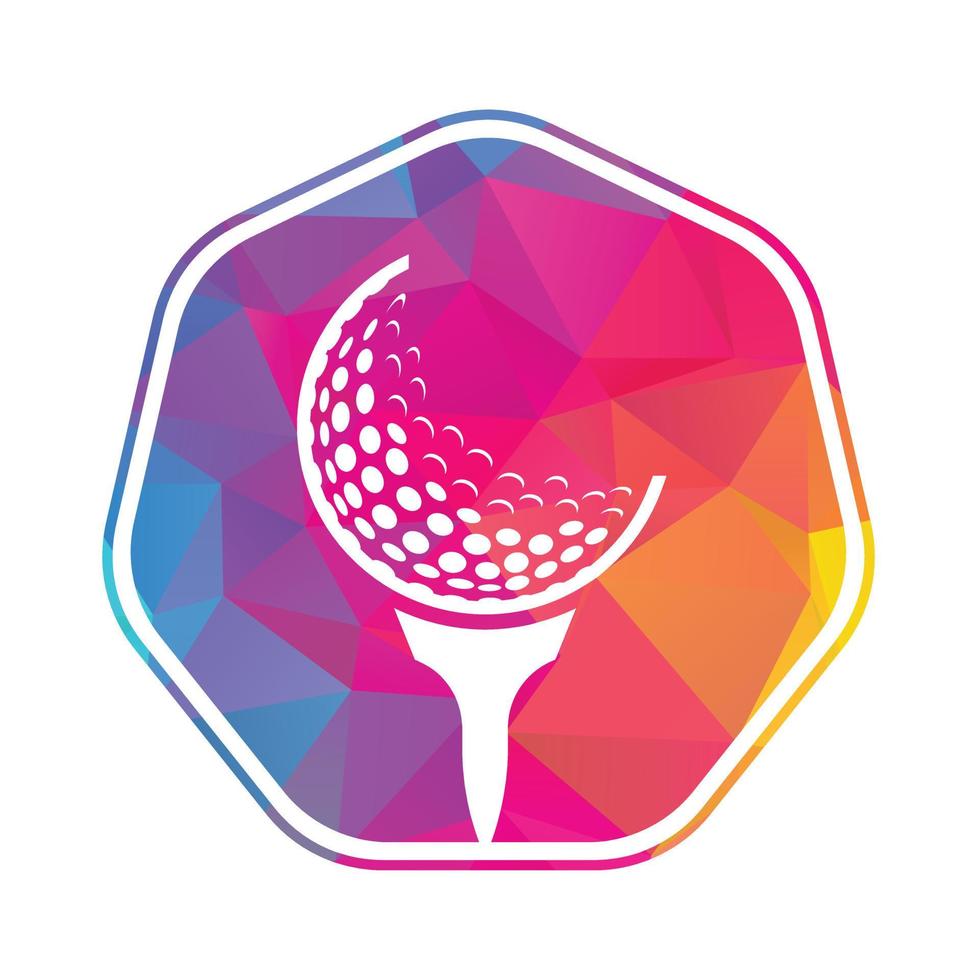 golf logo ontwerp sjabloon vector. golf bal Aan tee logo ontwerp icoon. vector