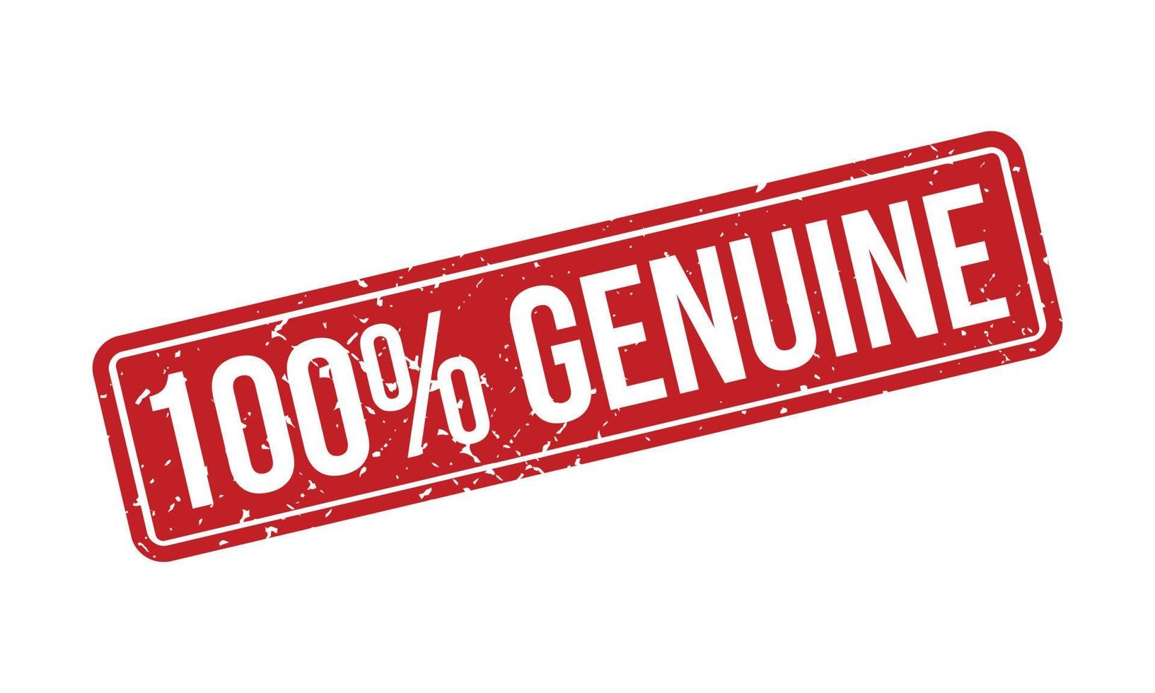 100 procent rubber stempel. rood 100 procent oprecht rubber grunge postzegel zegel vector illustratie