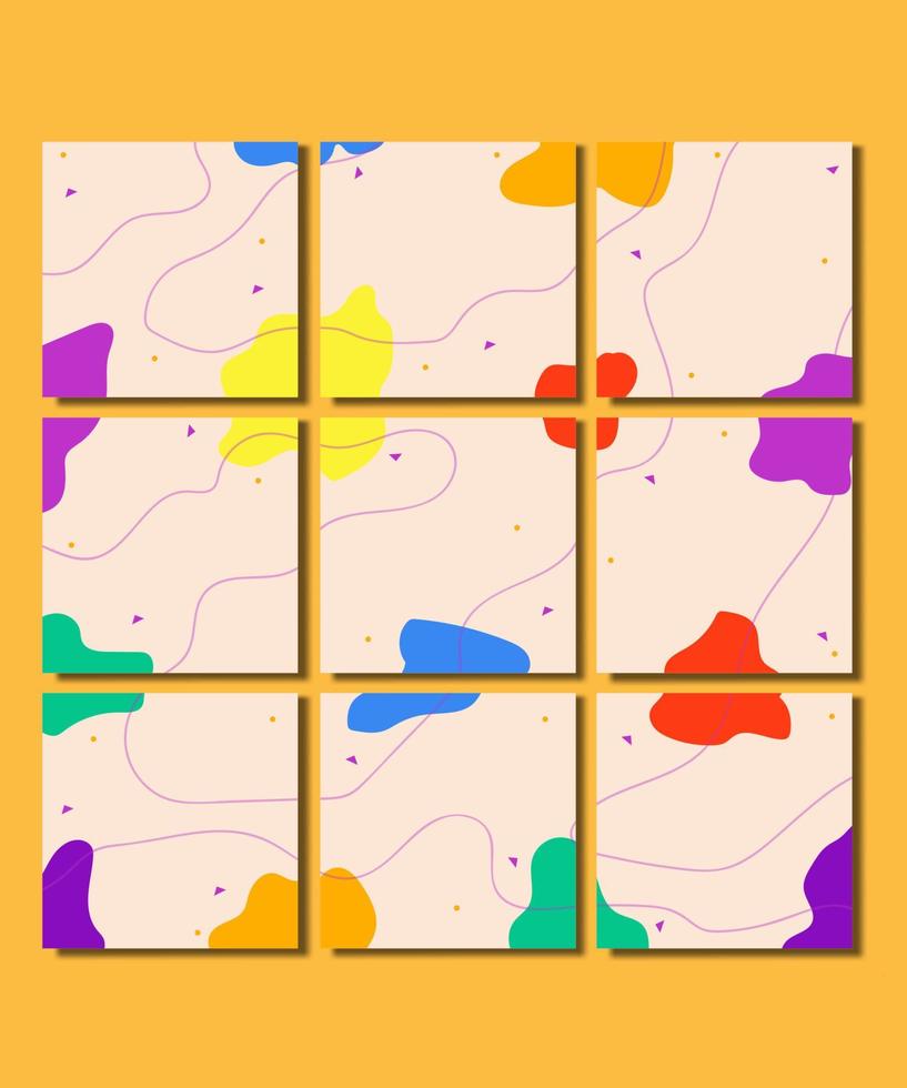 een verzameling van kleurrijk post sjabloon, abstract achtergrond, abstract vorm achtergrond vector