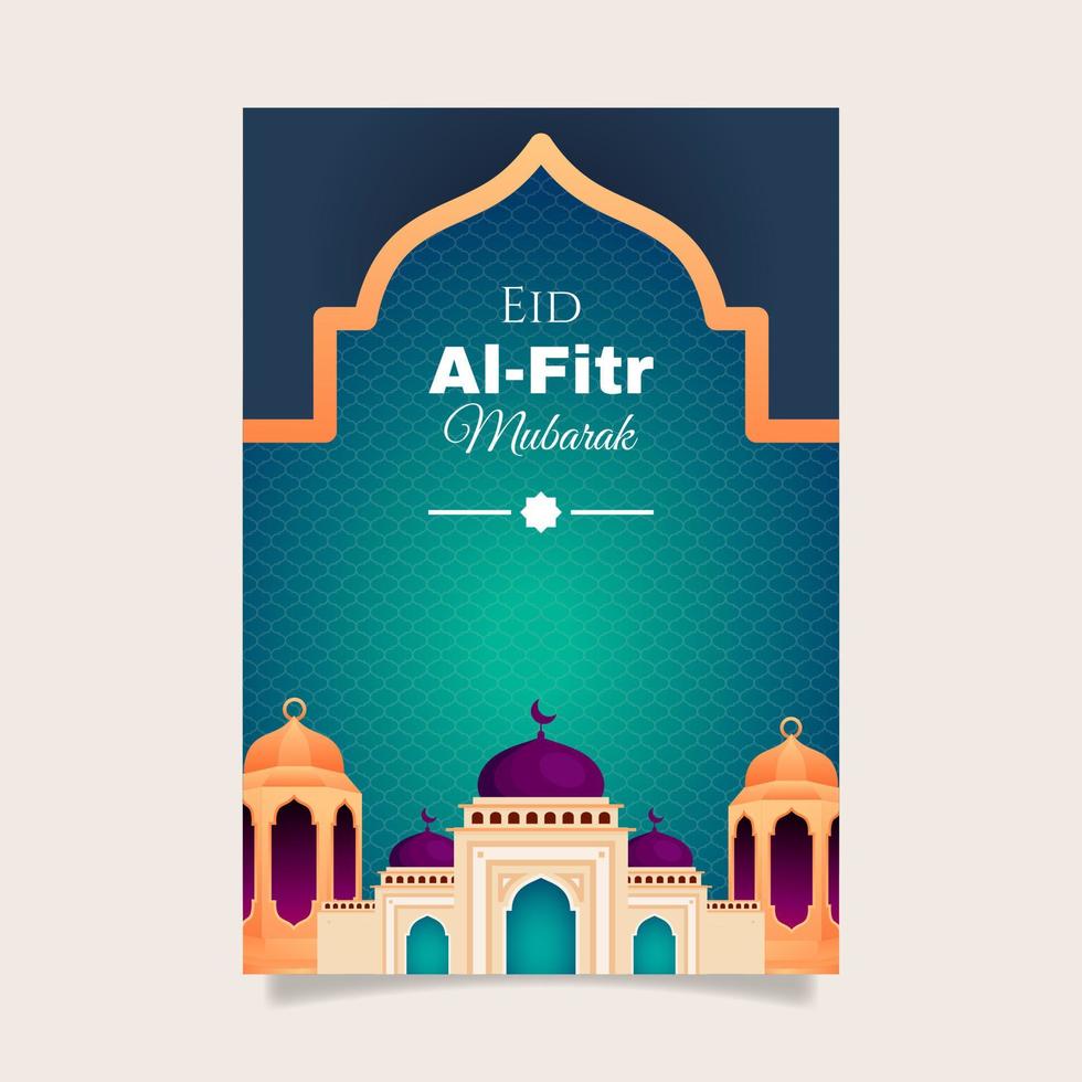 eid al-fitr groet kaart. - vector. vector