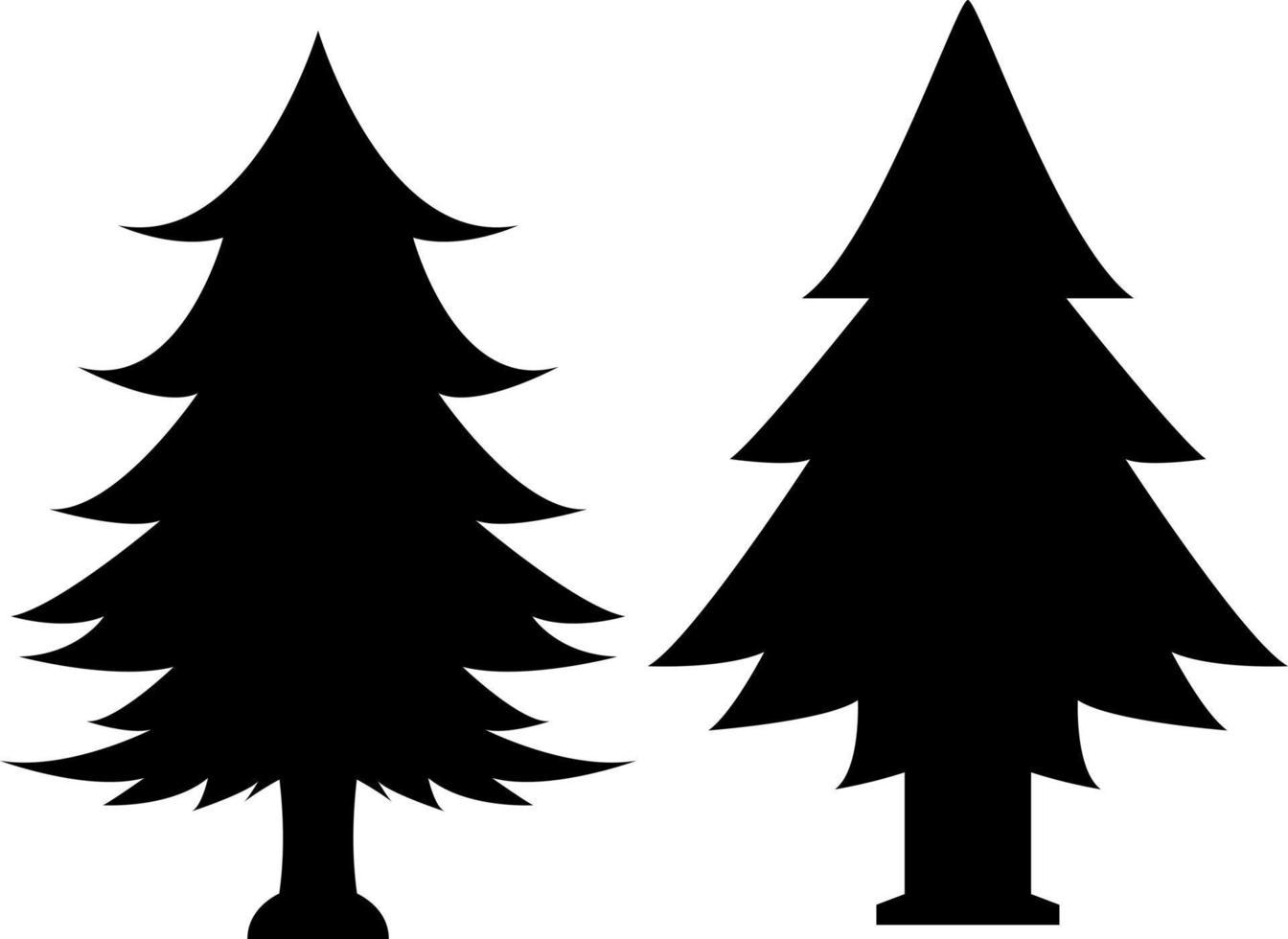 pijnboom boom silhouet icoon vector