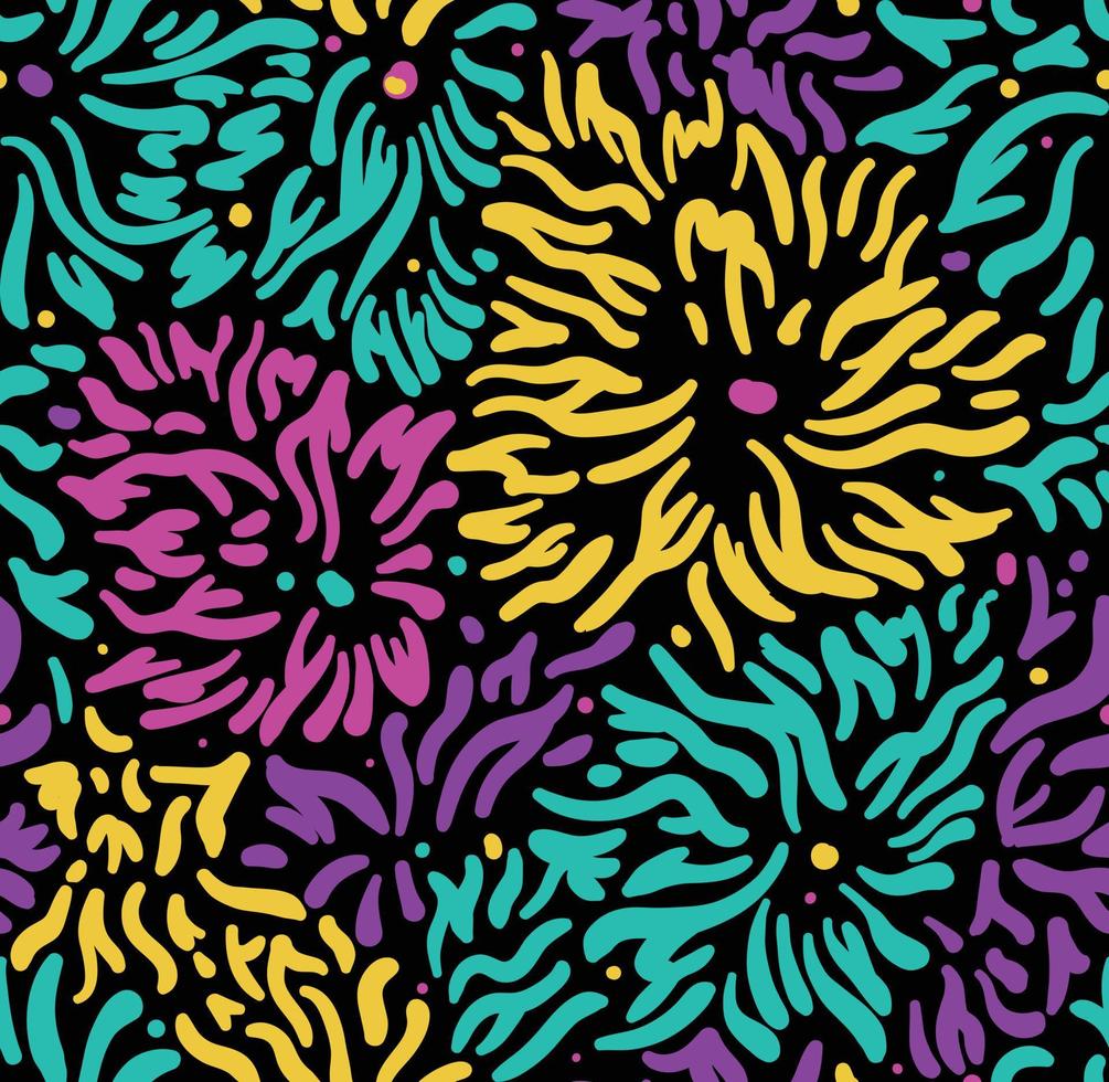 bloemen patroon in abstract stijl, naadloos herhalen patroon achtergrond vector