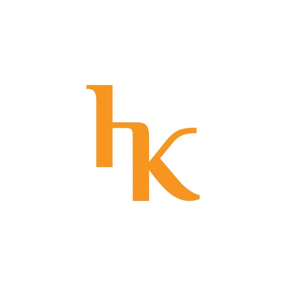 brief hk gemakkelijk gekoppeld doopvont logo vector