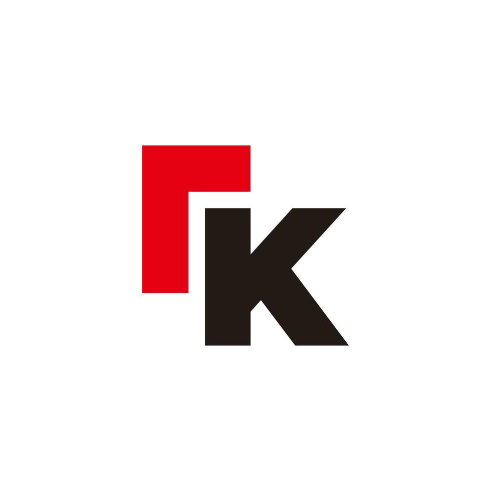 brief rk abstract gemakkelijk meetkundig pijl logo vector