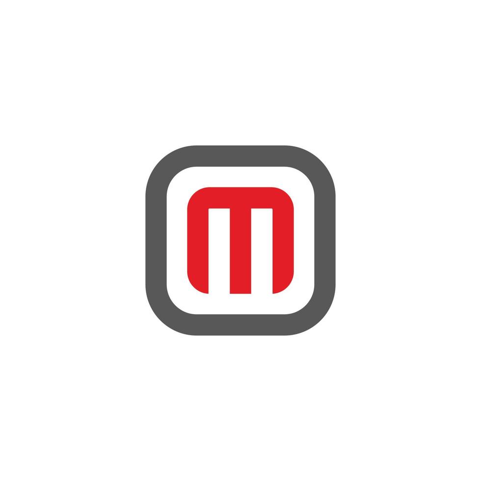 brief m plein kleurrijk meetkundig kromme ontwerp logo vector