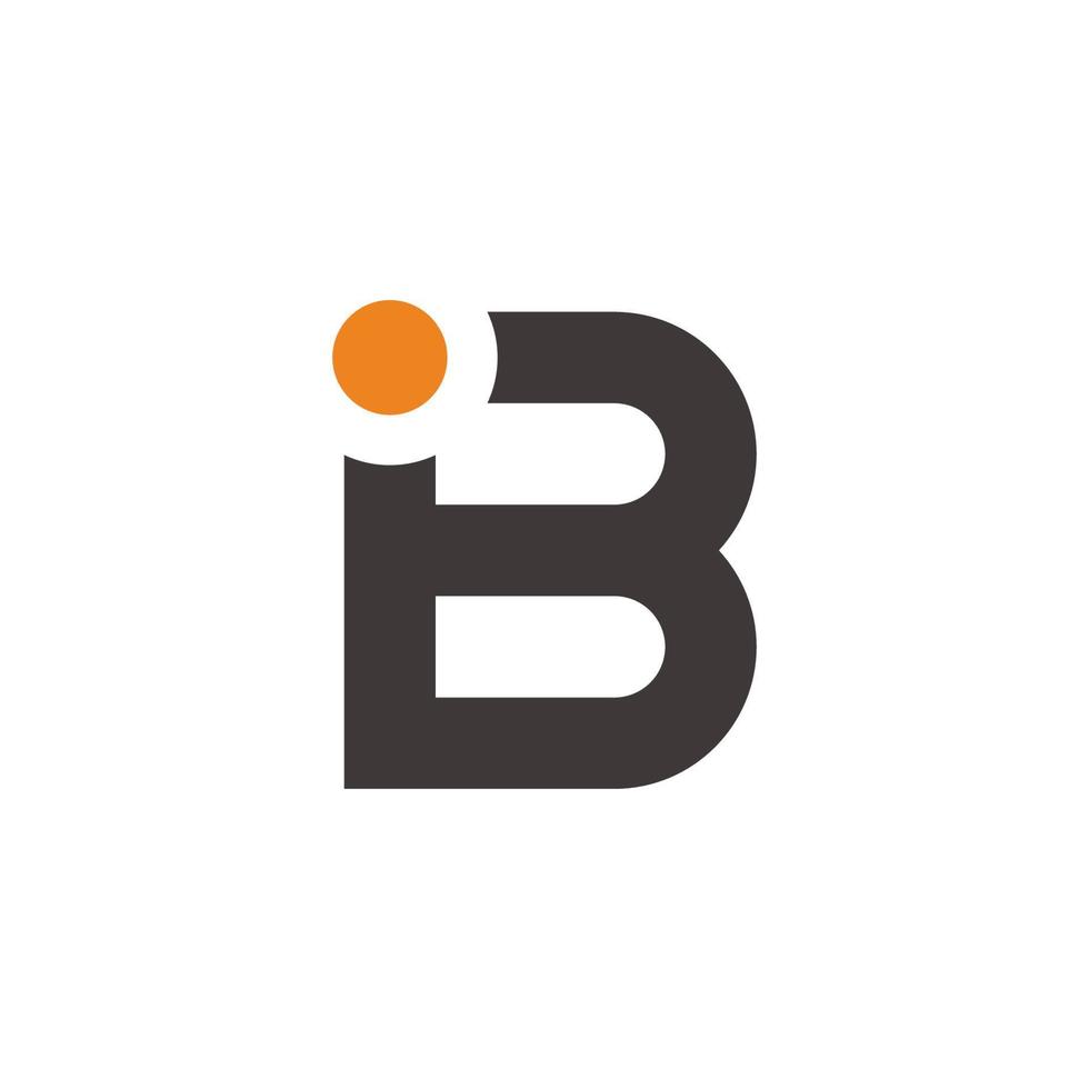 brief ib gemakkelijk meetkundig punt logo vector