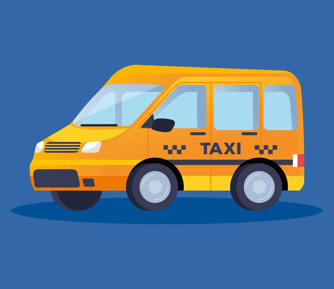 taxi van transportvoertuig vector