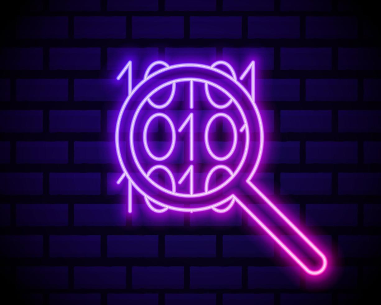 binaire code neon vector