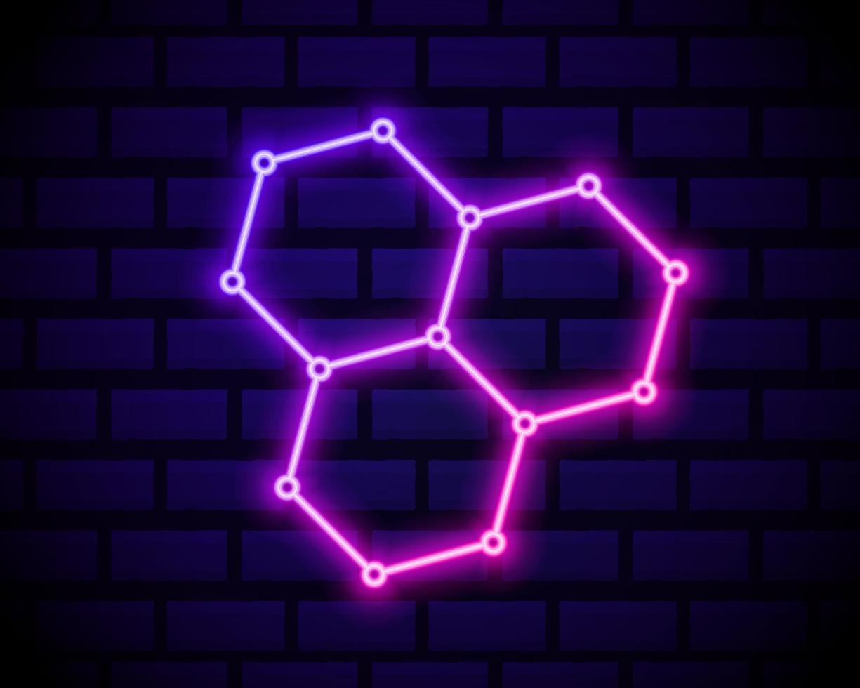 hexa link neon vector