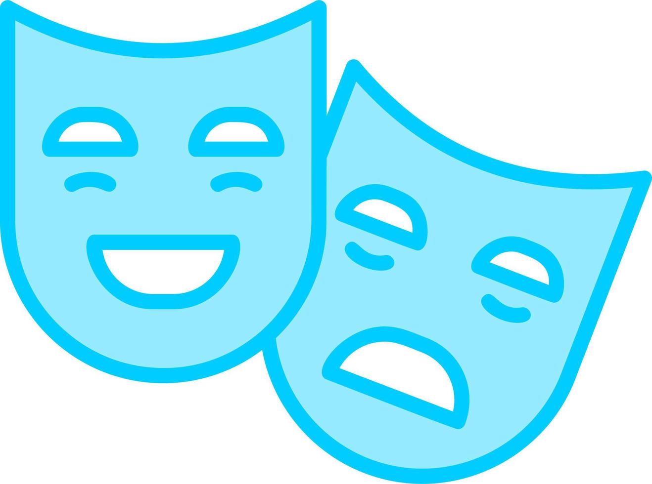 theater maskers vector icoon