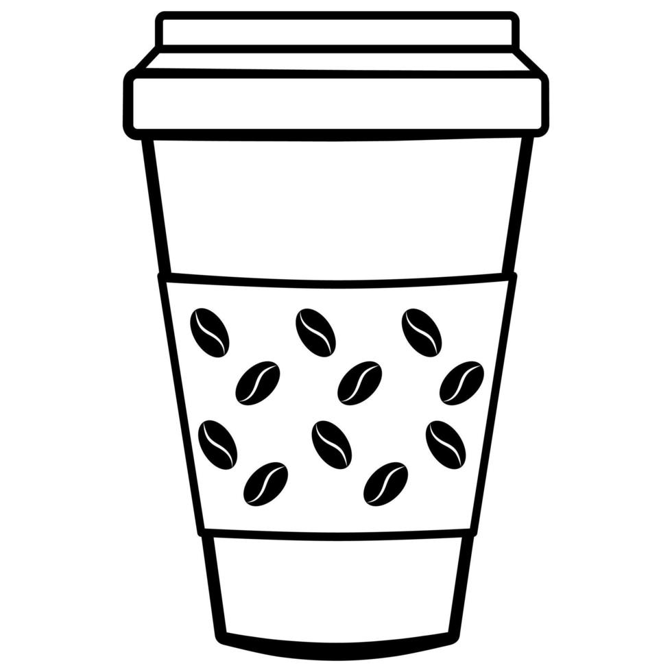 vrij kop van koffie vector