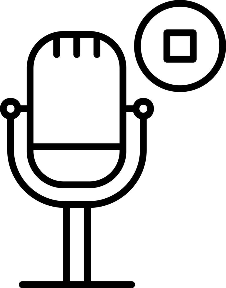 hou op podcast vector icoon