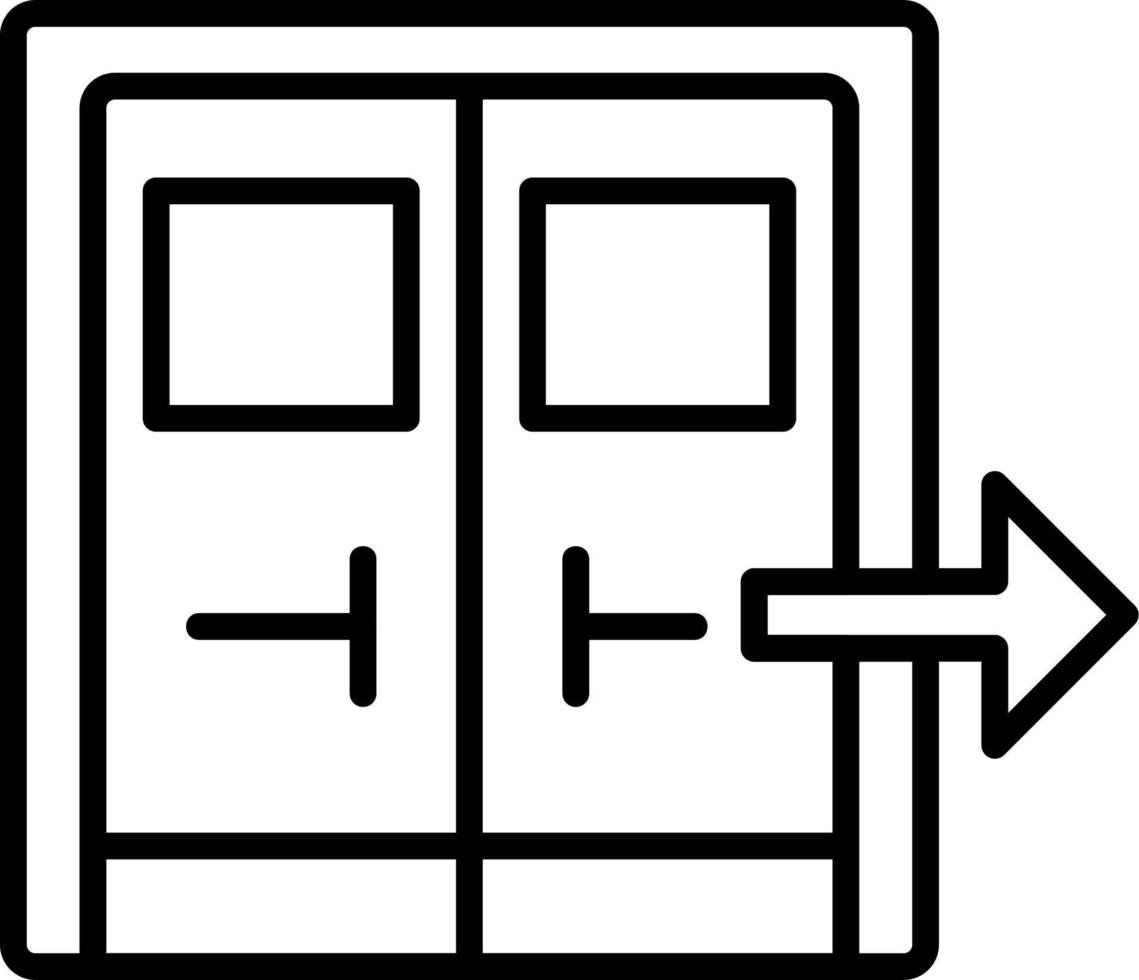 noodgeval Uitgang vector icoon