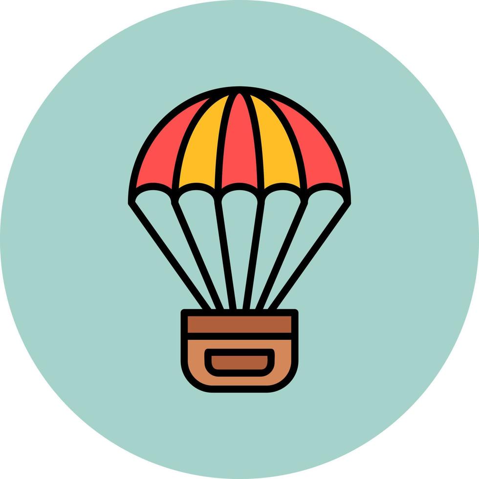 parachute vector pictogram