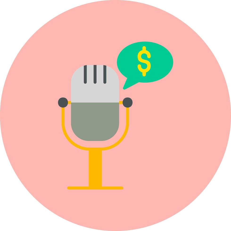 geld podcast vector icoon