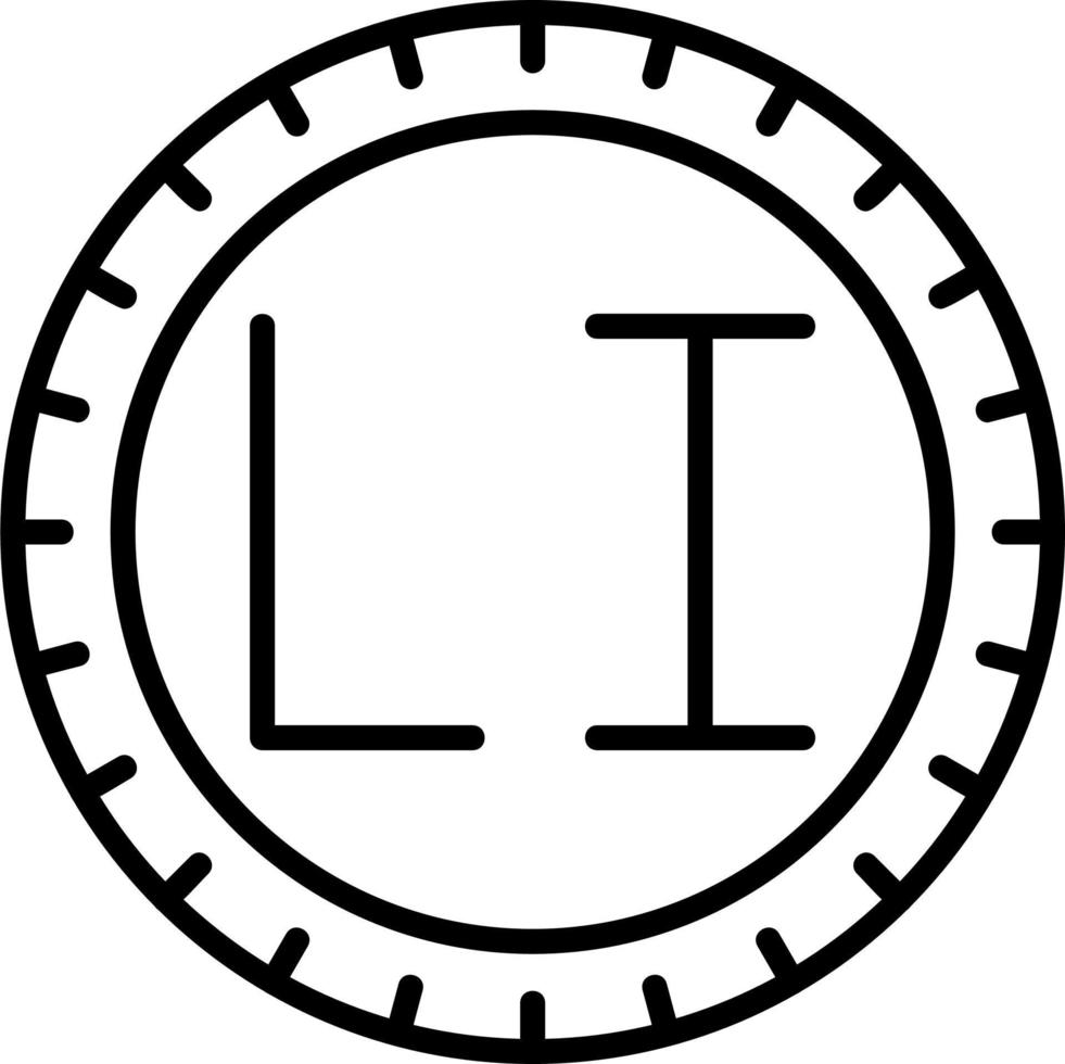 Liechtenstein wijzerplaat code vector icoon