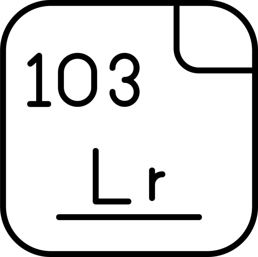 lawrencium vector icoon