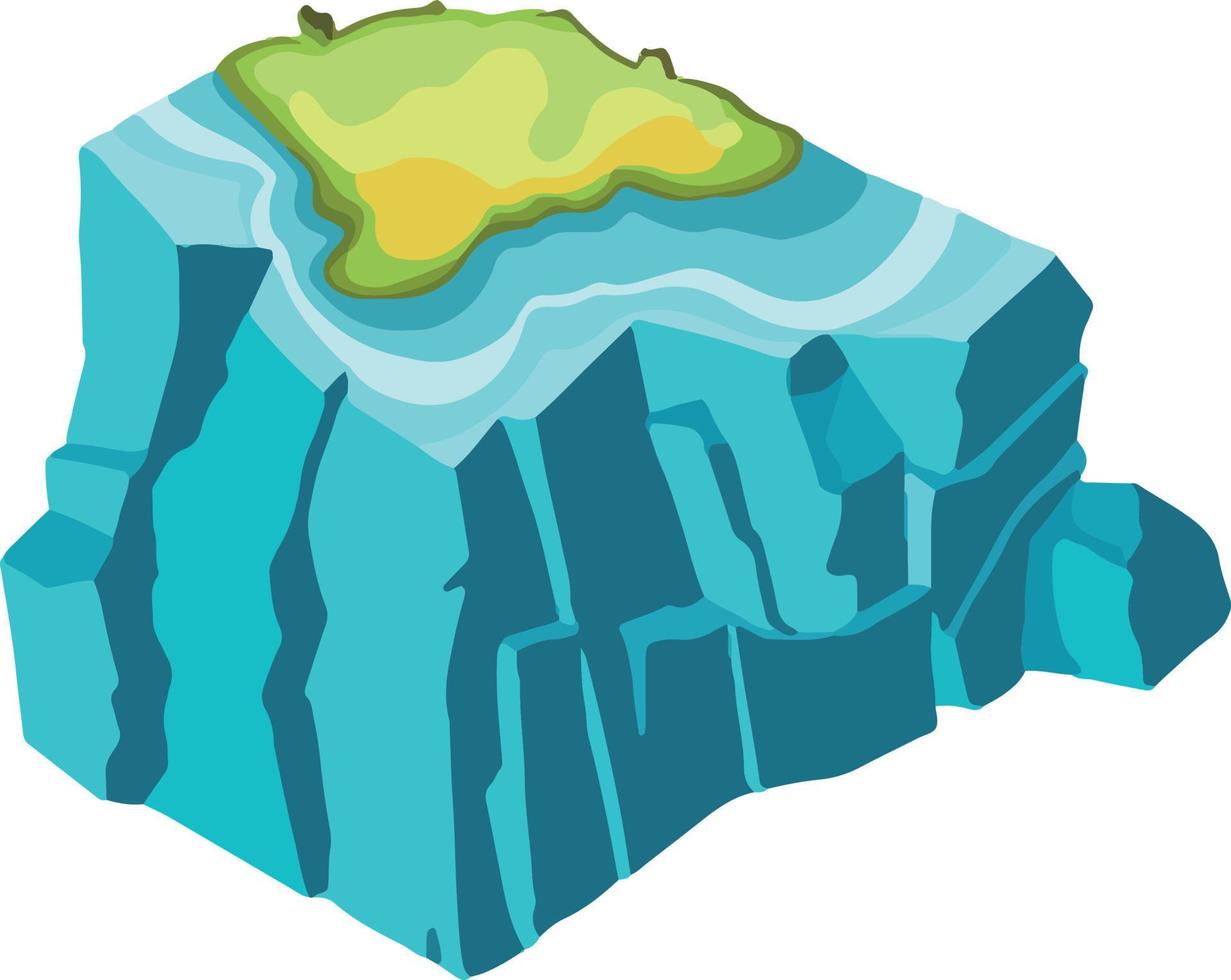 isometrische eiland paradijs aarde illustratie vector