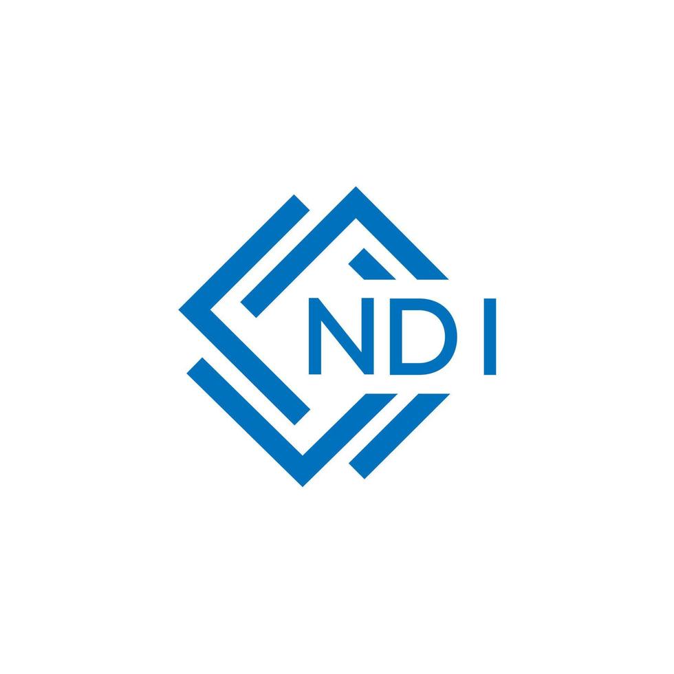 ndi brief logo ontwerp Aan wit achtergrond. ndi creatief cirkel brief logo concept. ndi brief ontwerp. vector