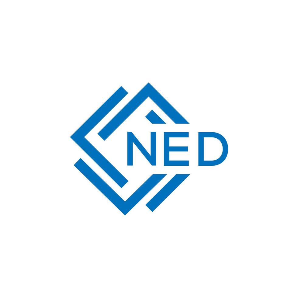 Ned brief logo ontwerp Aan wit achtergrond. Ned creatief cirkel brief logo concept. Ned brief ontwerp. vector