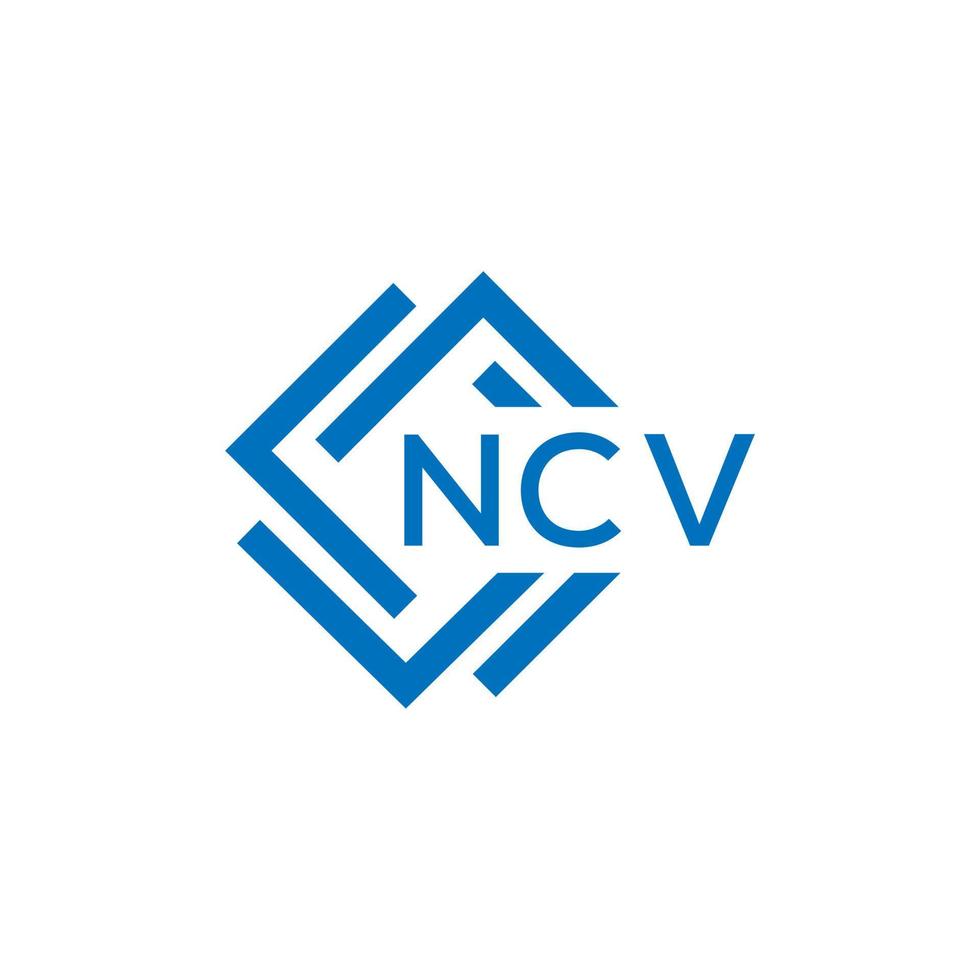 ncv creatief cirkel brief logo concept. ncv brief ontwerp. vector