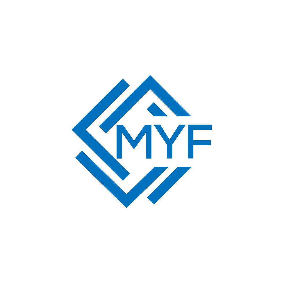 myf brief logo ontwerp Aan wit achtergrond. myf creatief cirkel brief logo concept. myf brief ontwerp. vector