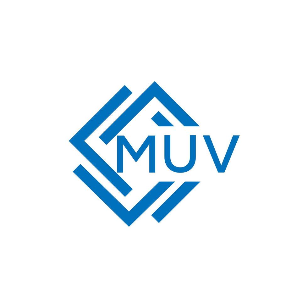 muv brief logo ontwerp Aan wit achtergrond. muv creatief cirkel brief logo concept. muv brief ontwerp. vector