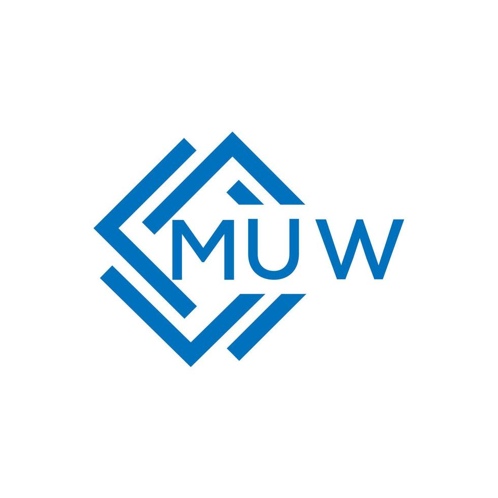 muw brief logo ontwerp Aan wit achtergrond. muw creatief cirkel brief logo concept. muw brief ontwerp. vector