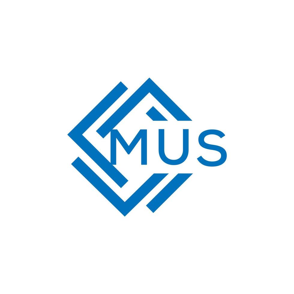 mus brief logo ontwerp Aan wit achtergrond. mus creatief cirkel brief logo concept. mus brief ontwerp. vector