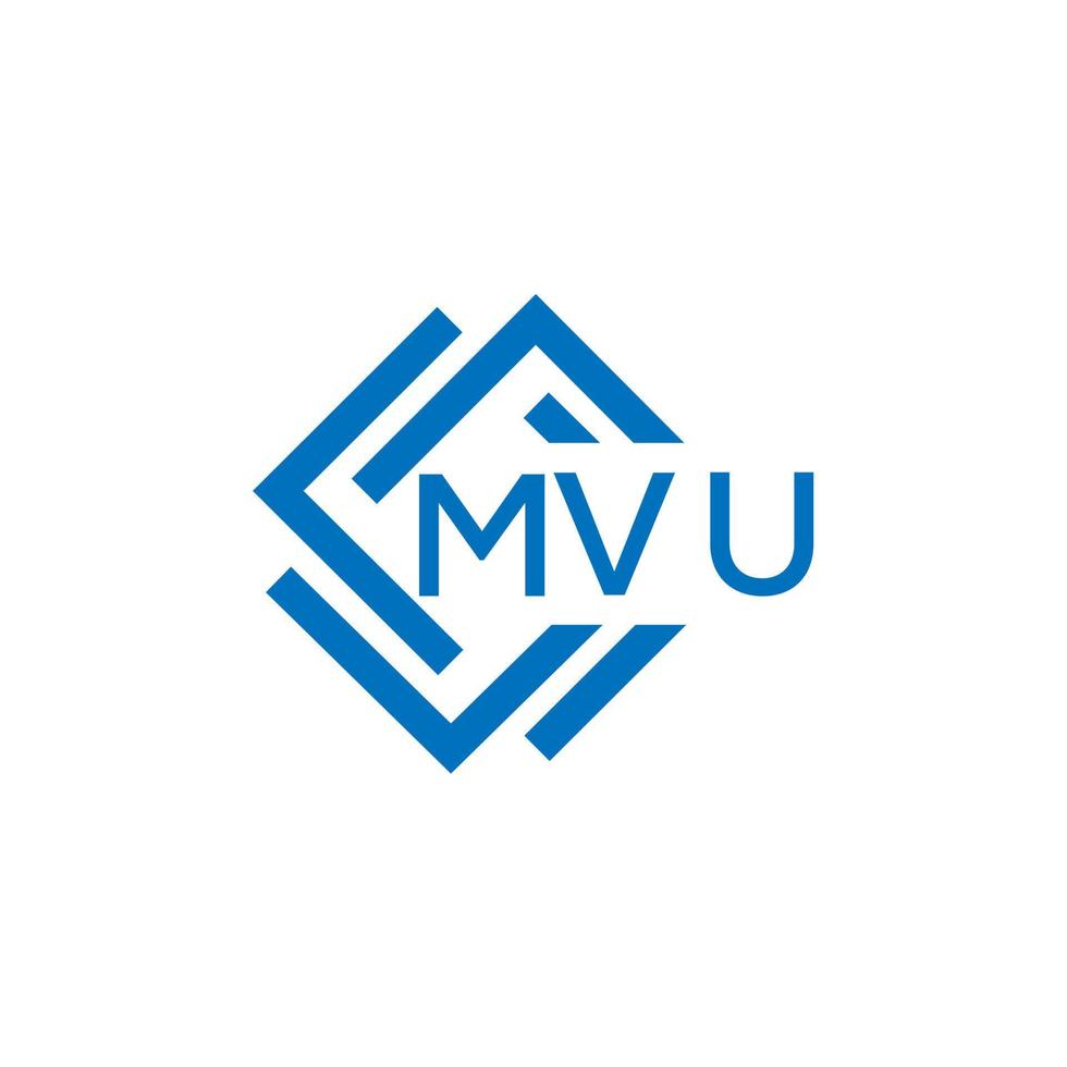 mvu brief logo ontwerp Aan wit achtergrond. mvu creatief cirkel brief logo concept. mvu brief ontwerp. vector