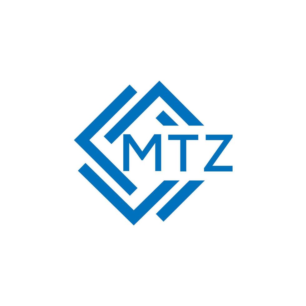 mtz brief logo ontwerp Aan wit achtergrond. mtz creatief cirkel brief logo concept. mtz brief ontwerp. vector