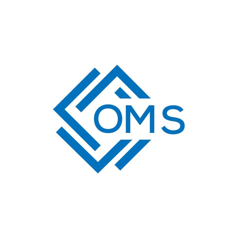 oms brief logo ontwerp Aan wit achtergrond. oms creatief cirkel brief logo concept. oms brief ontwerp. vector