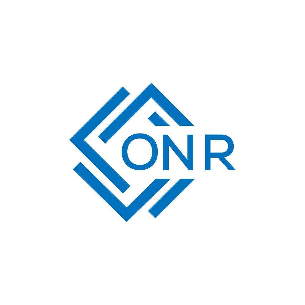 onr brief logo ontwerp Aan wit achtergrond. onr creatief cirkel brief logo concept. onr brief ontwerp. vector