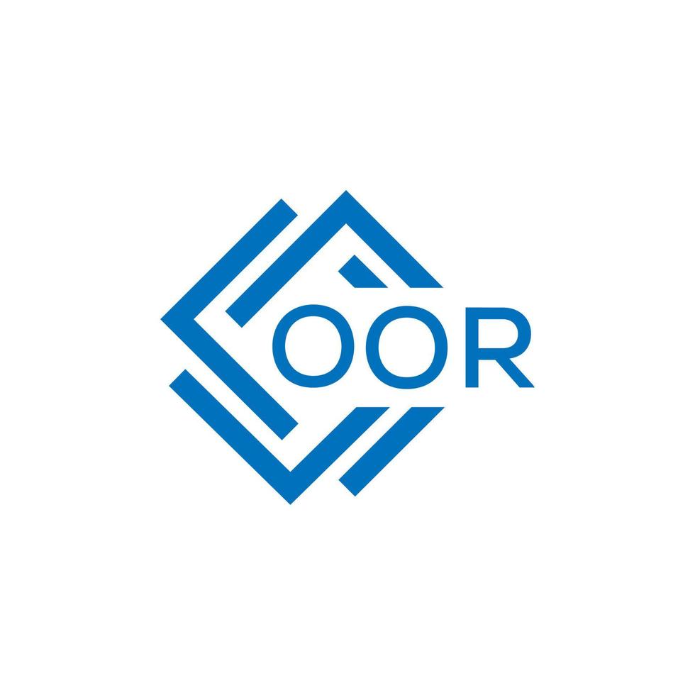 oor brief logo ontwerp Aan wit achtergrond. oor creatief cirkel brief logo concept. oor brief ontwerp. vector