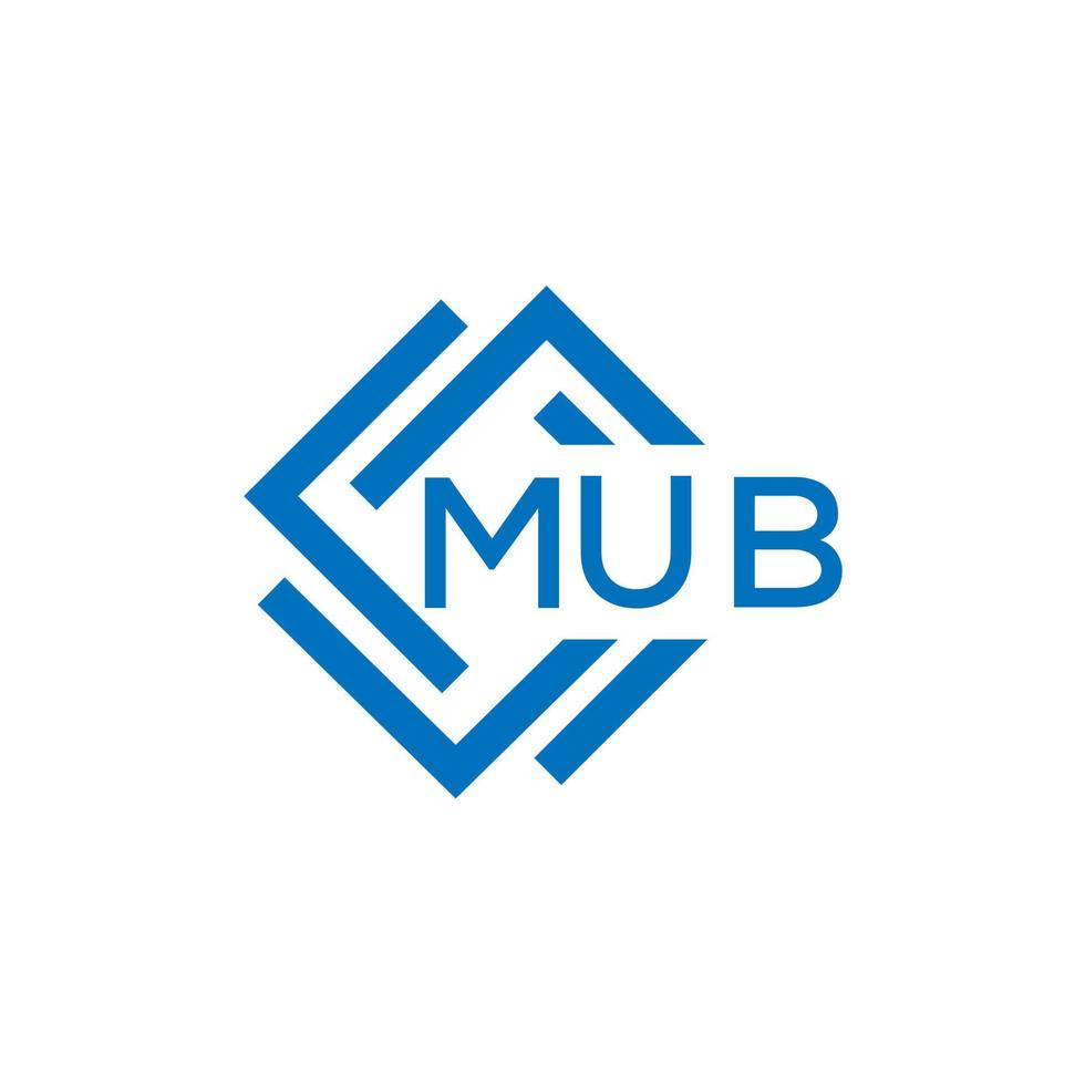 mub creatief cirkel brief logo concept. mub brief ontwerp. vector