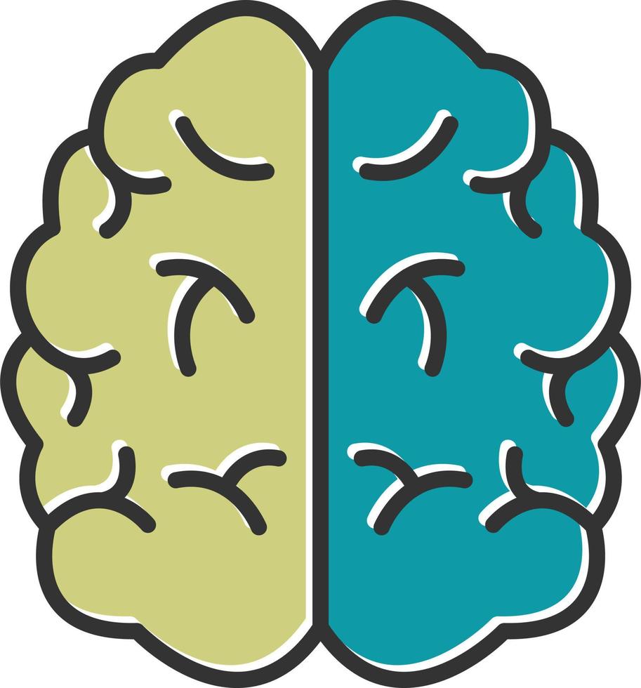 hersenen vector pictogram