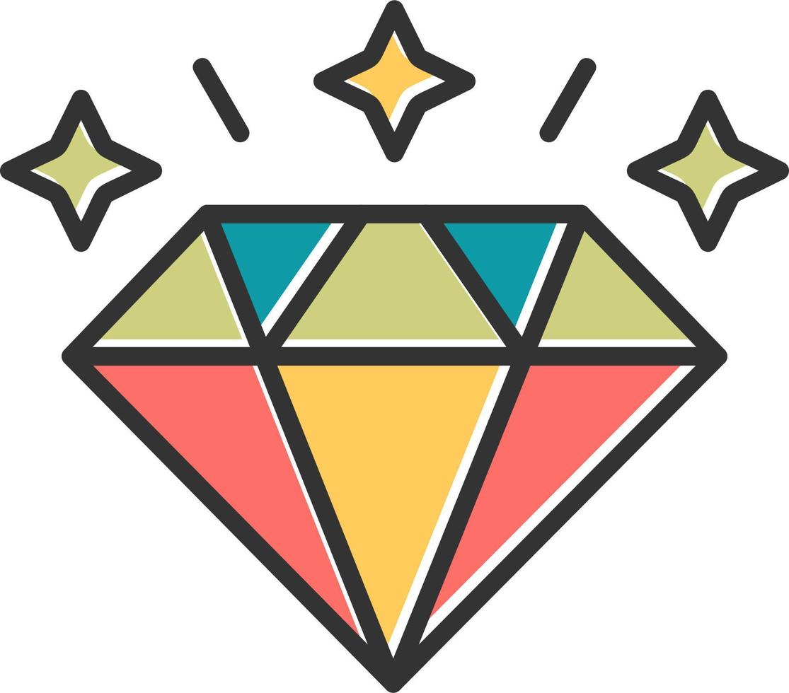 diamant vector pictogram